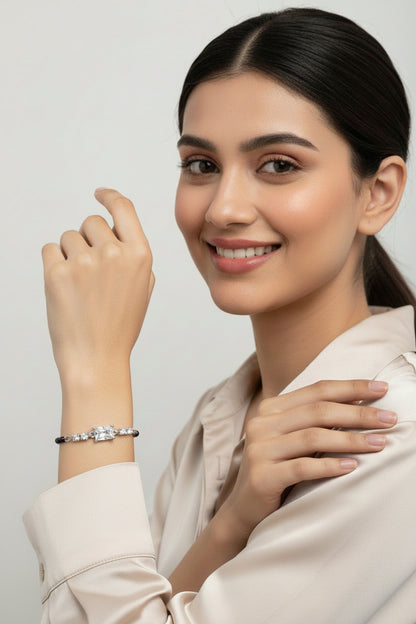 Crystal Charm Mangalsutra Bracelet