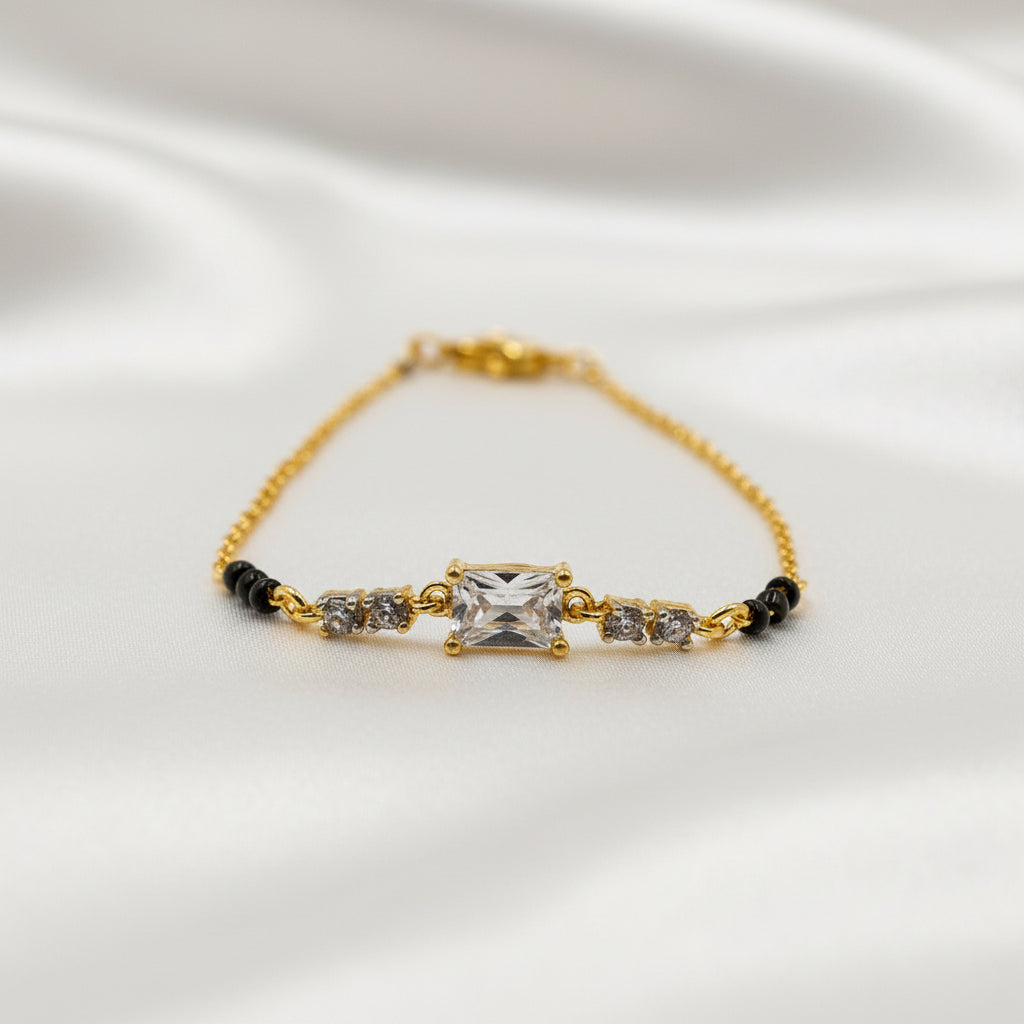 Crystal Charm Mangalsutra Bracelet