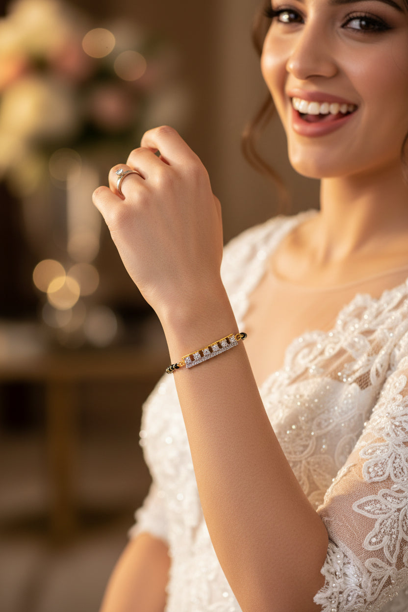 Midnight Glow Mangalsutra Bracelet