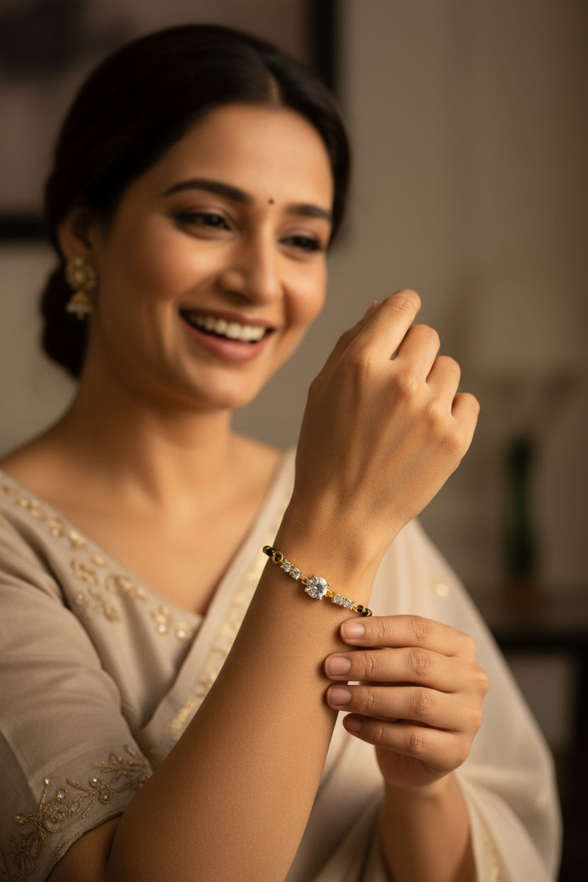 Noir Zirconia Mangalsutra Bracelet
