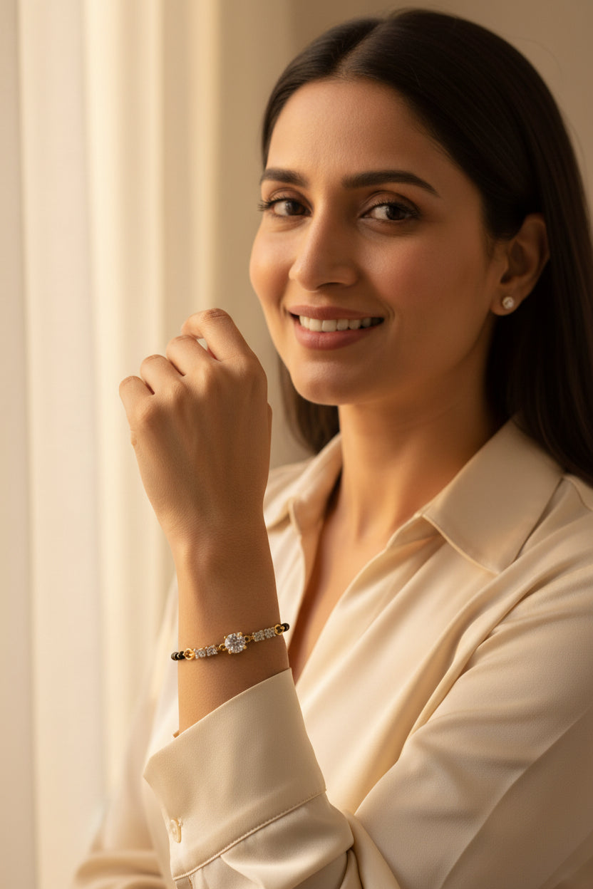 Noir Zirconia Mangalsutra Bracelet