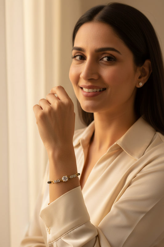 Noir Zirconia Mangalsutra Bracelet