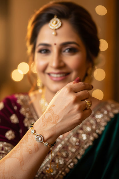 Royal Oval Mangalsutra Bracelet