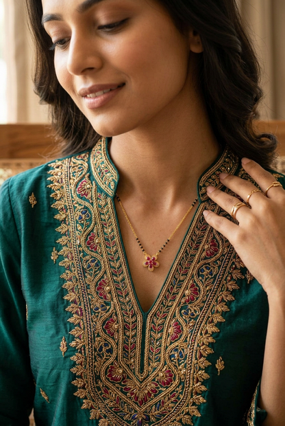 Ruby Blossom Mangalsutra