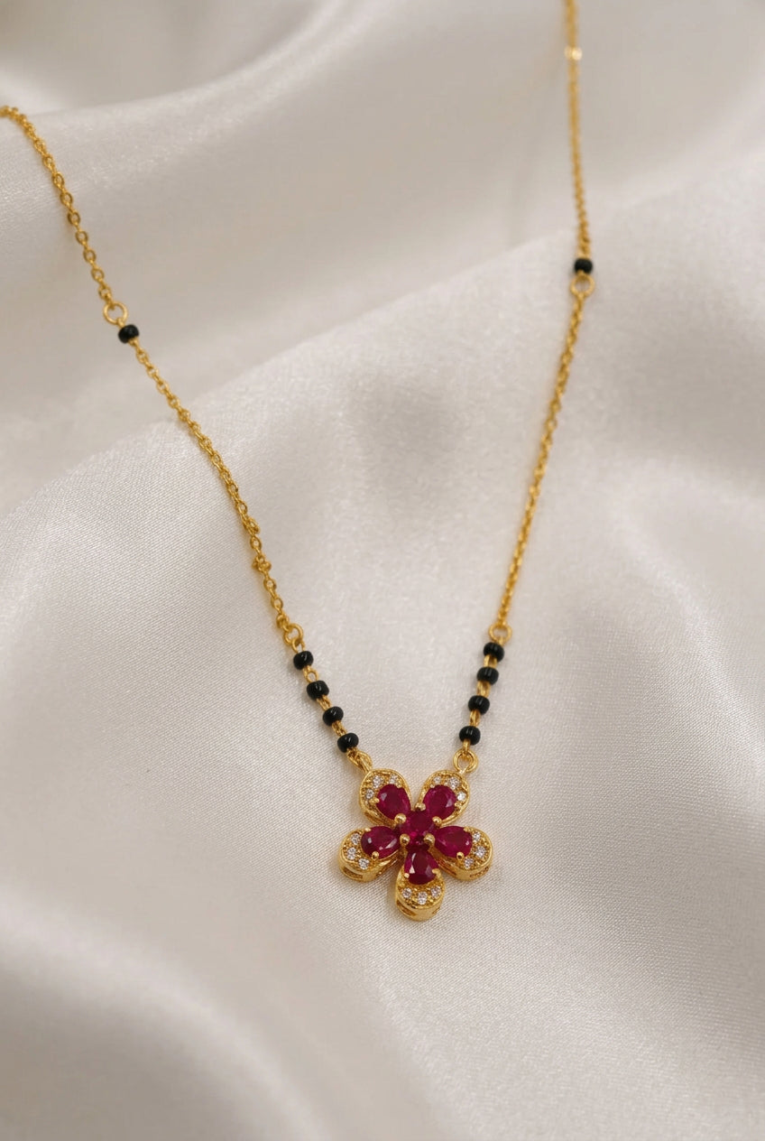 Ruby Blossom Mangalsutra