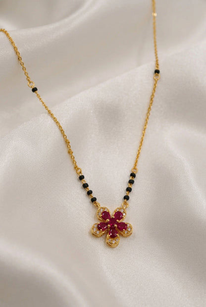 Ruby Blossom Mangalsutra