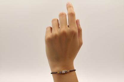Noir Crystal Link Bracelet