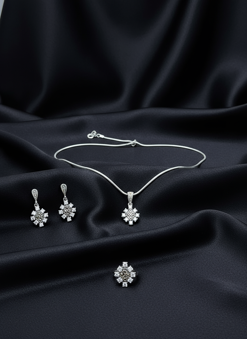 Kashvi Bloom Silver Set
