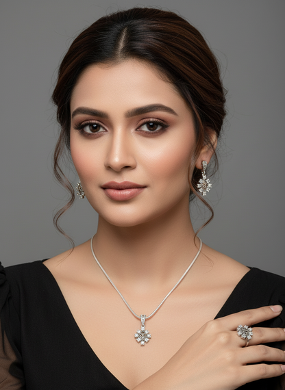 Kashvi Bloom Silver Set