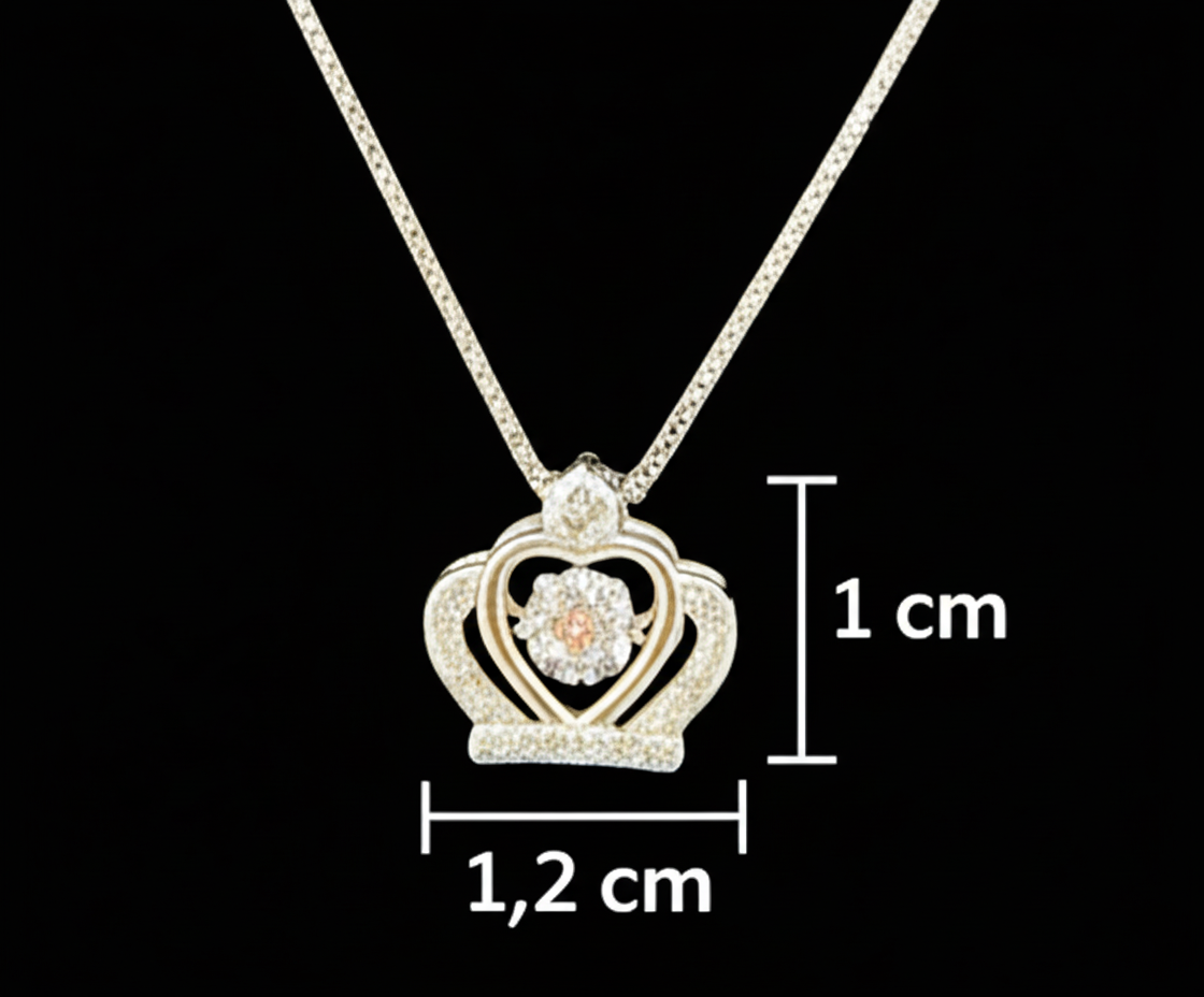 Royal Heart Crown Pendant