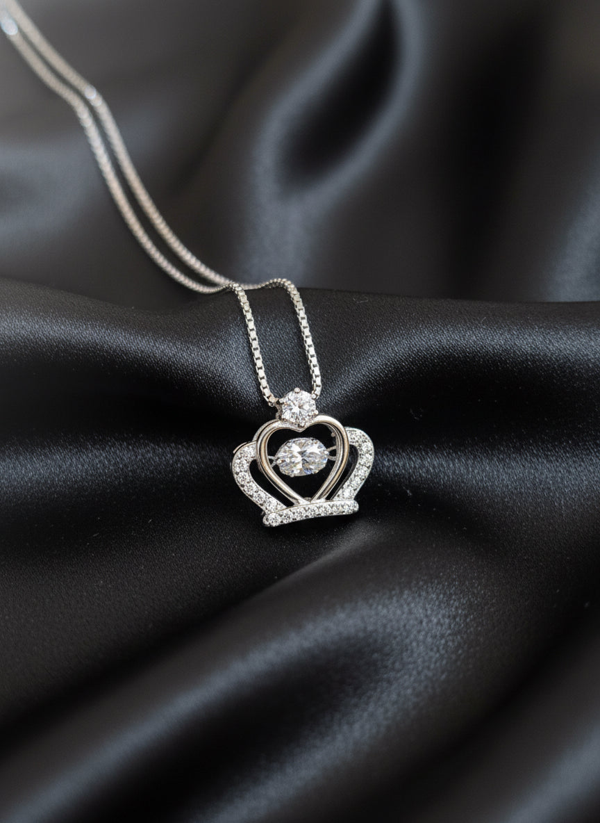 Royal Heart Crown Pendant