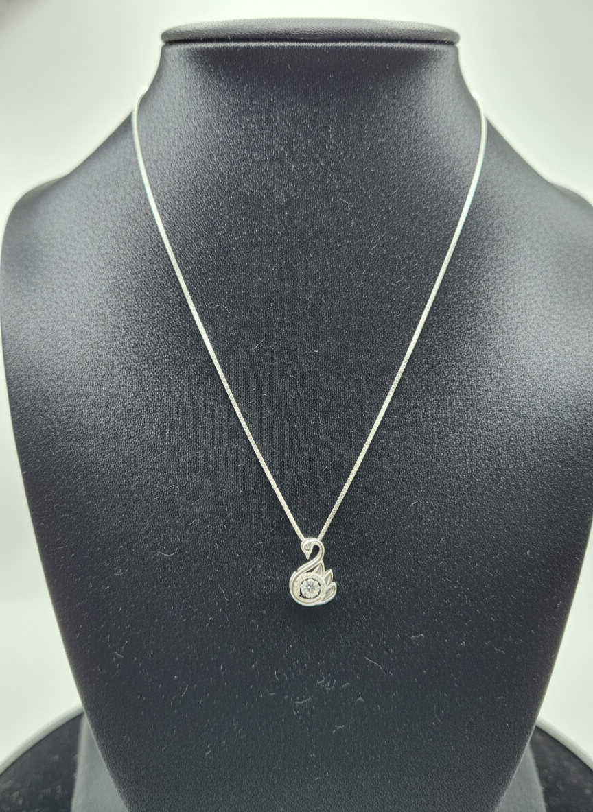 Swan Whisper Silver Pendant