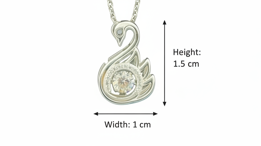 Swan Whisper Silver Pendant