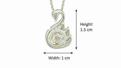 Swan Whisper Silver Pendant