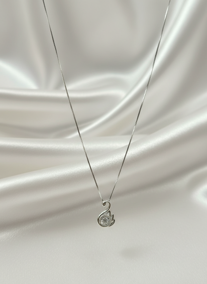 Swan Whisper Silver Pendant