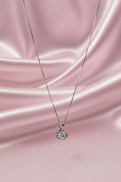 Swan Whisper Silver Pendant