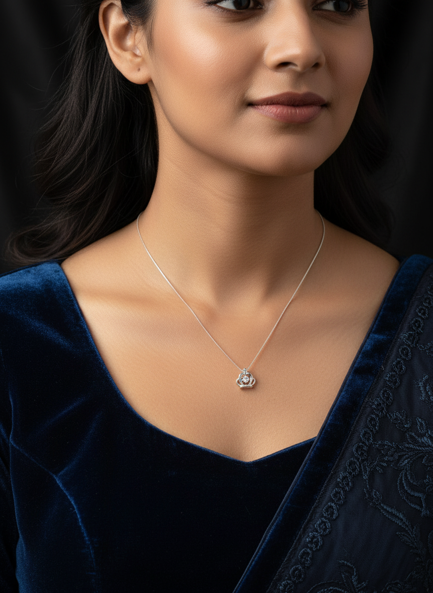 Faithful Crown Silver Pendant