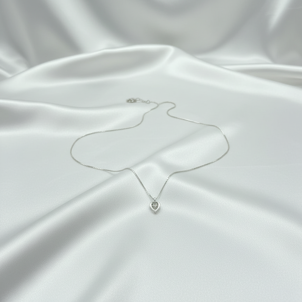 Inner Glow Heart Silver Pendant
