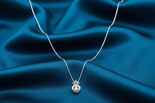 Royal Heart Charm Silver Pendant