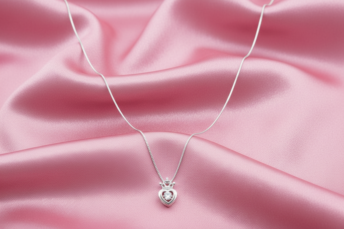 Royal Heart Charm Silver Pendant