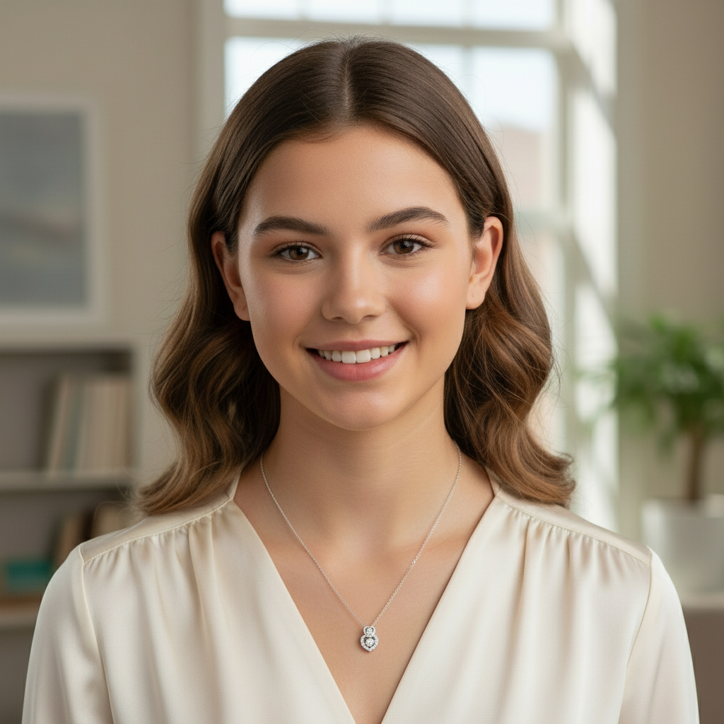 Double Heart Promise Silver Pendant