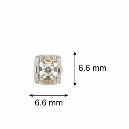 Crystal Frame Silver Pendant