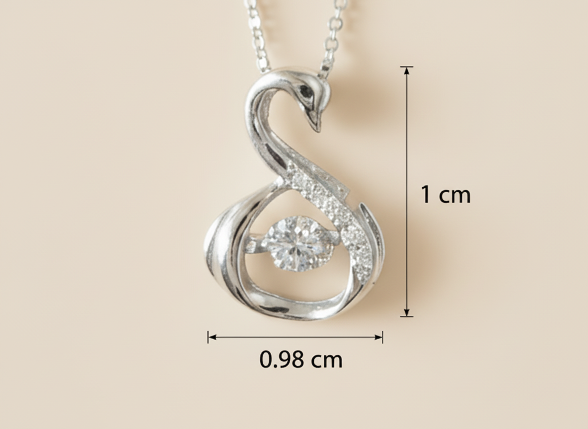 Serene Swan Silver Pendant