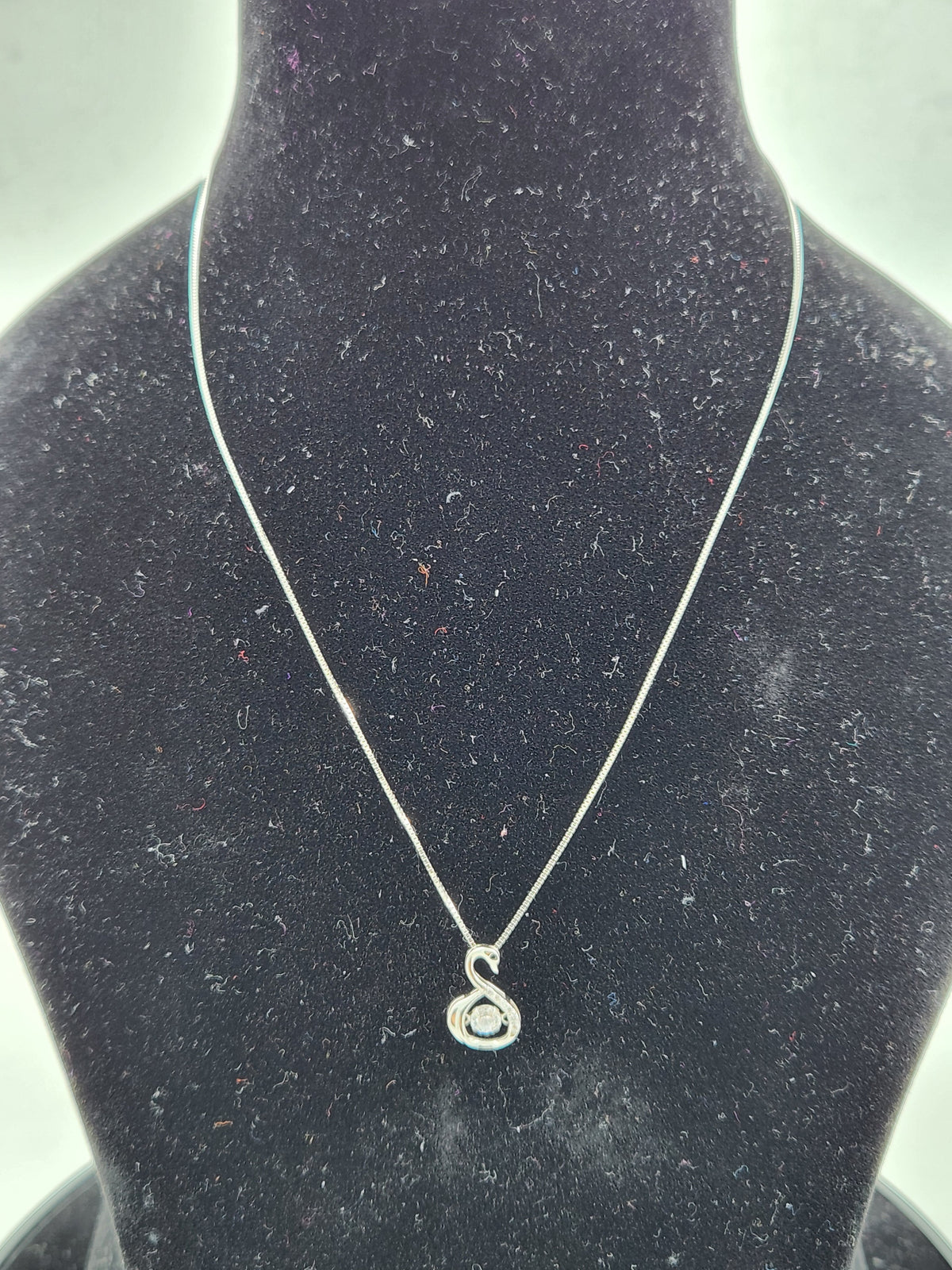 Serene Swan Silver Pendant