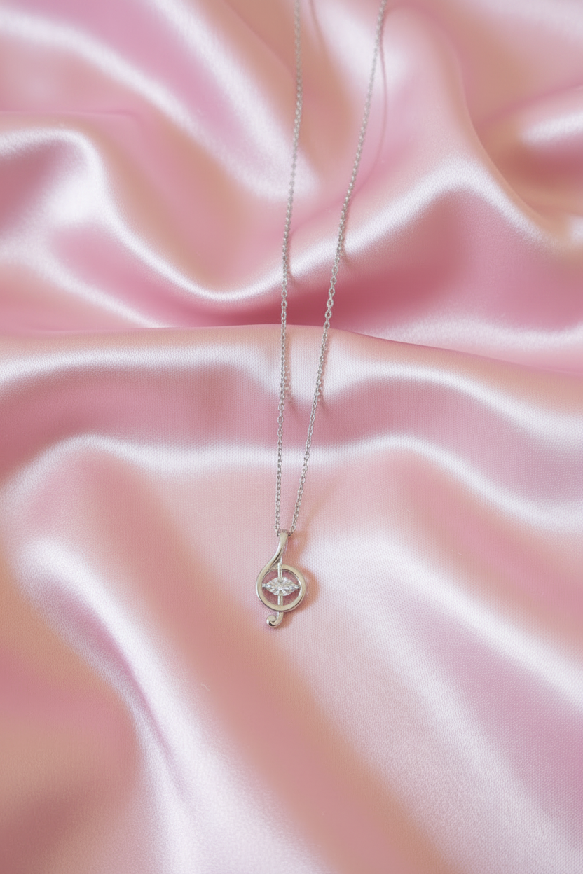 Serene Swirl Silver Pendant