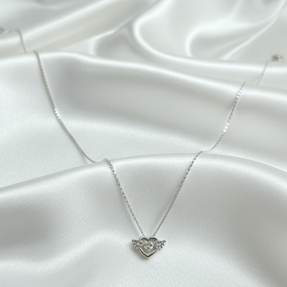 Celeste Cupid Heart Silver Pendant