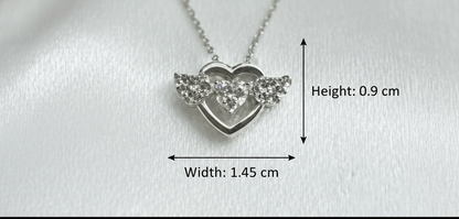 Celeste Cupid Heart Silver Pendant