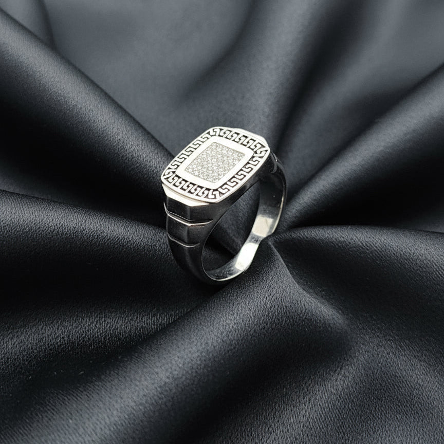 Atlas Emblem Men’s Silver Ring