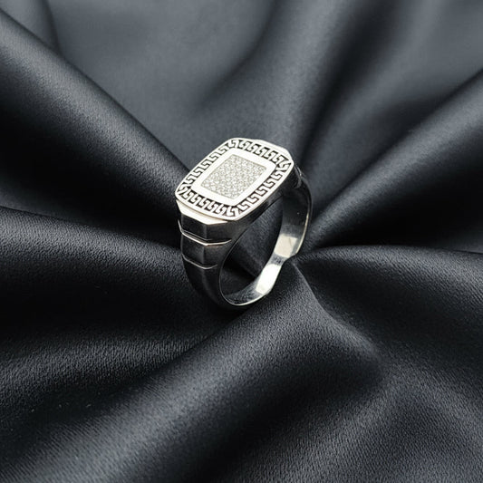 Atlas Emblem Men’s Silver Ring