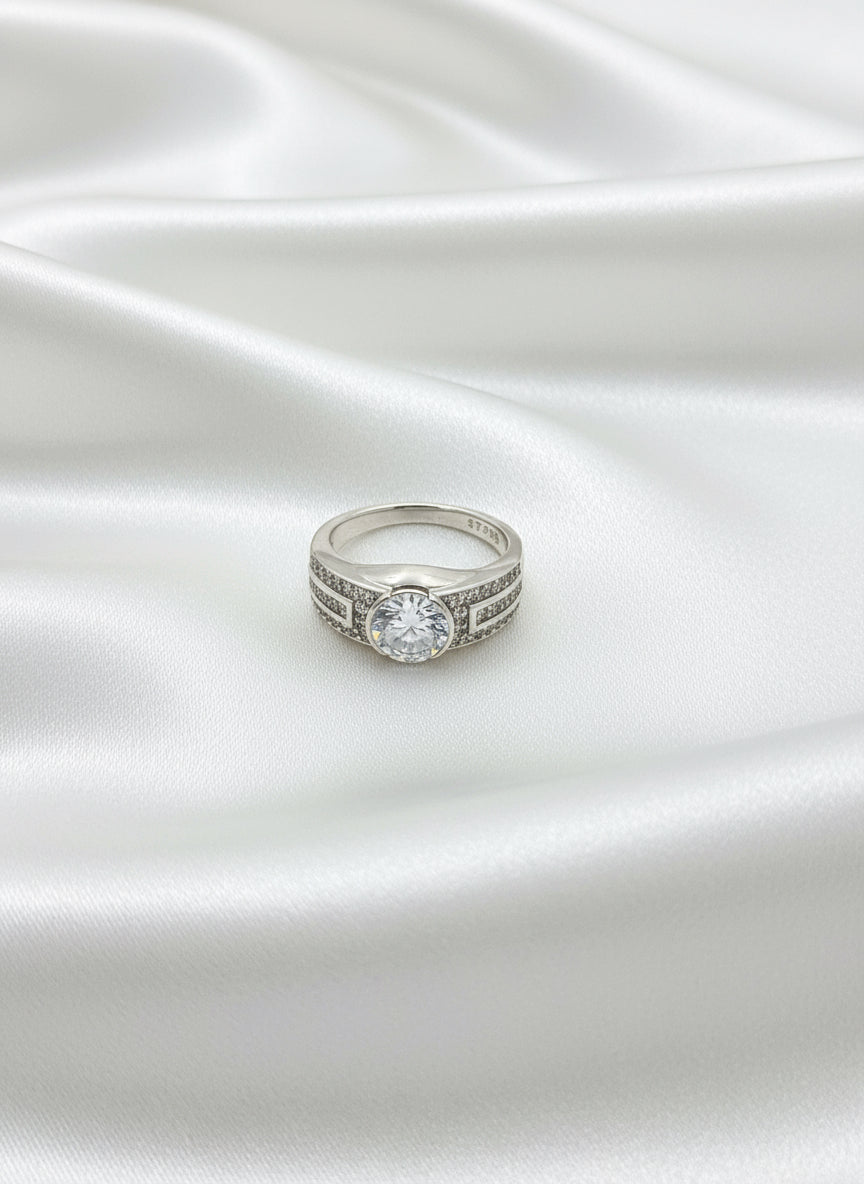 Imperial Zirconia Men’s Silver Ring