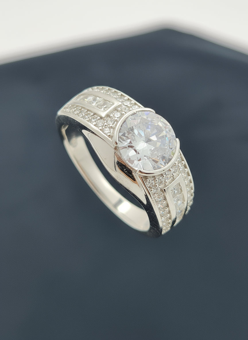 Imperial Zirconia Men’s Silver Ring
