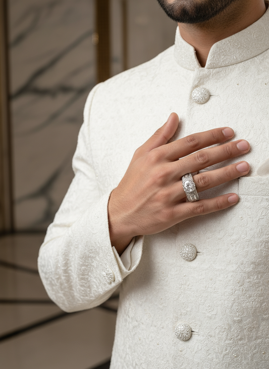 Imperial Zirconia Men’s Silver Ring