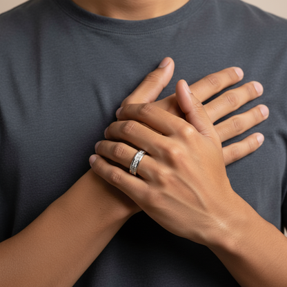 Lumina Axis Men’s Silver Ring