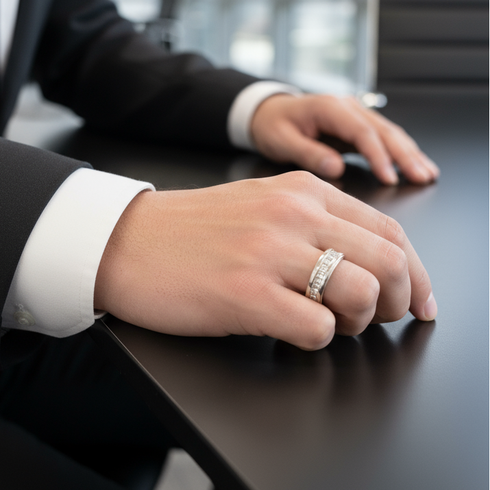 Lumina Axis Men’s Silver Ring