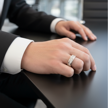 Lumina Axis Men’s Silver Ring