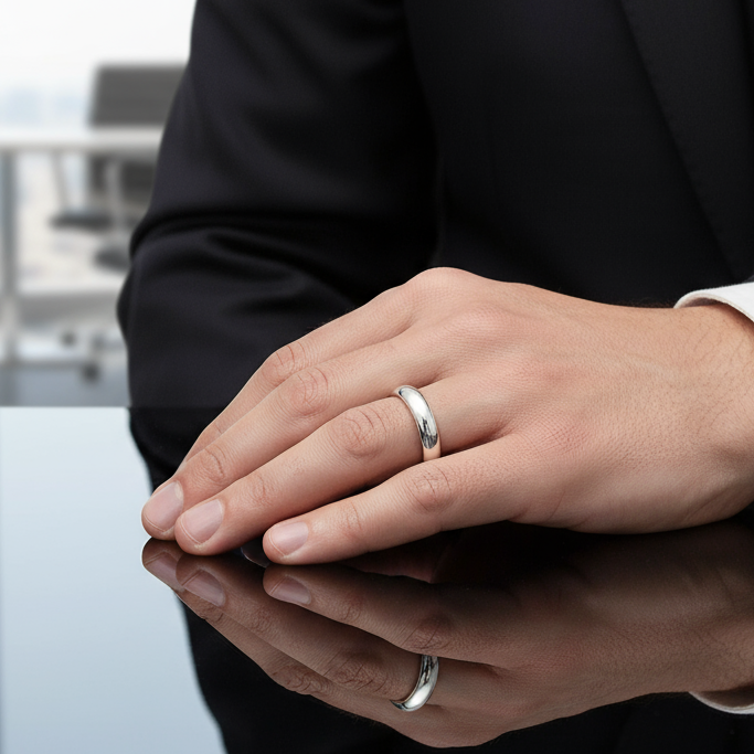 Pure Edge Men’s Silver Band