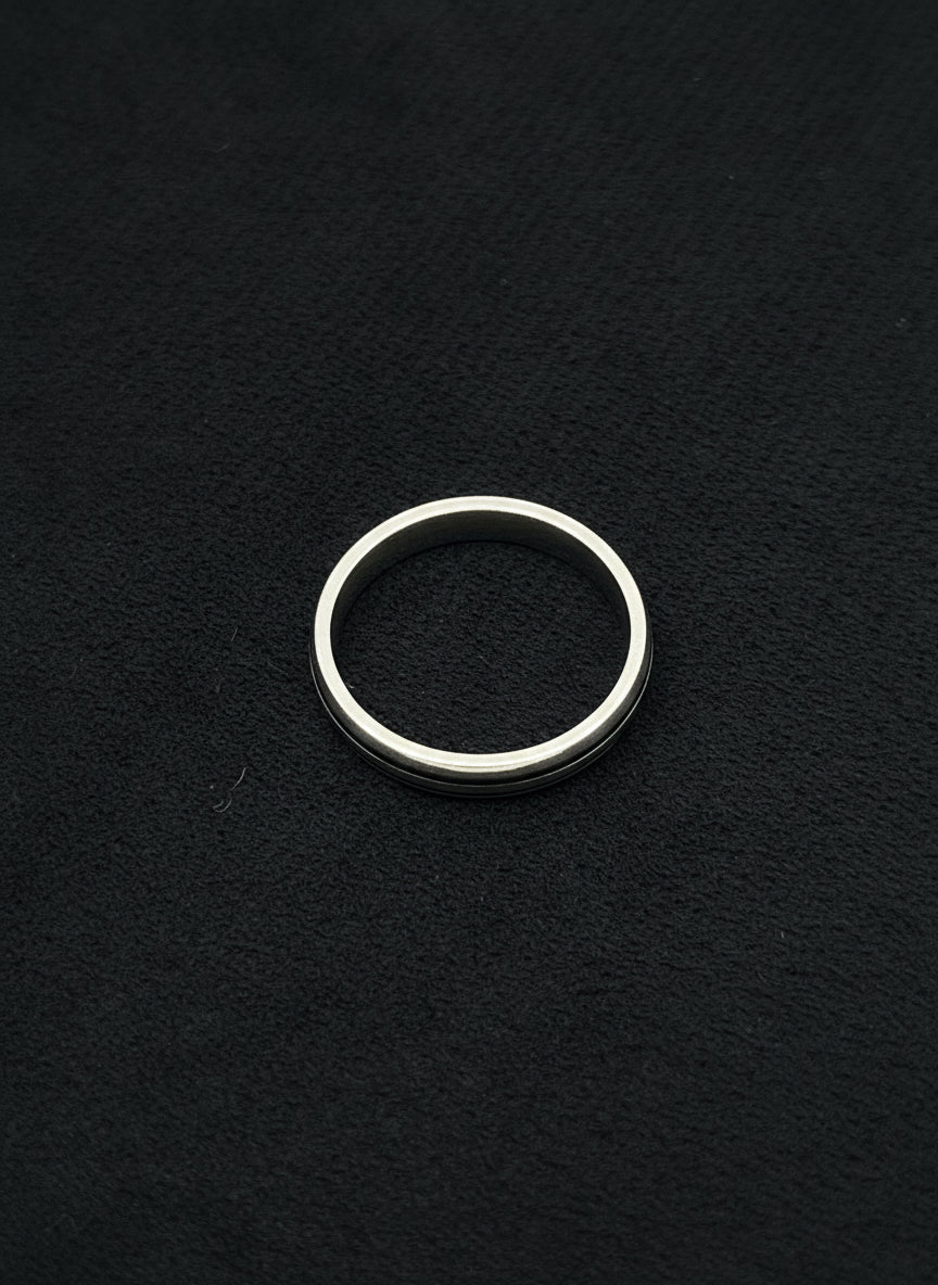 Dual Track Men's Silver Band