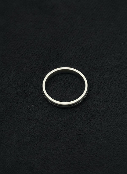 Dual Track Men's Silver Band