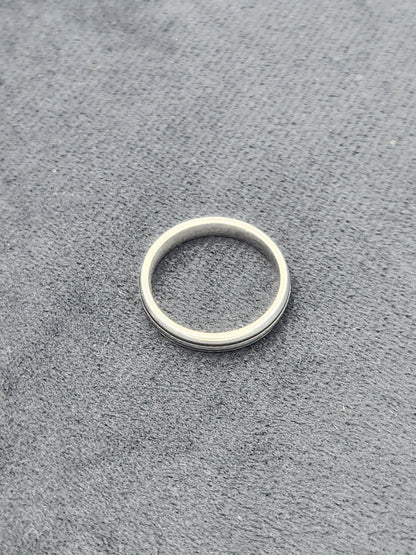 Dual Track Men's Silver Band