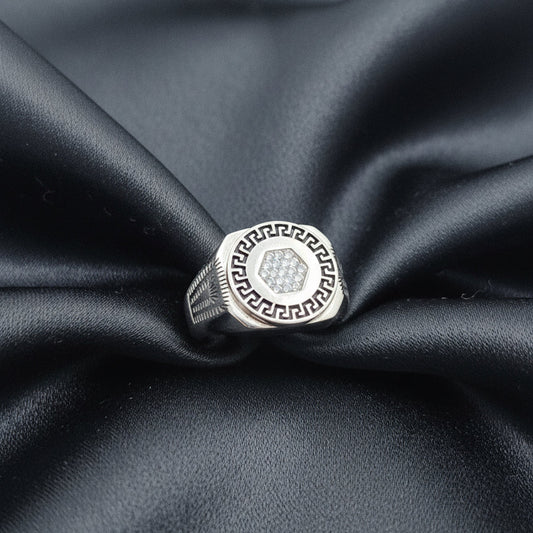Aegis Maze Men’s Silver Ring