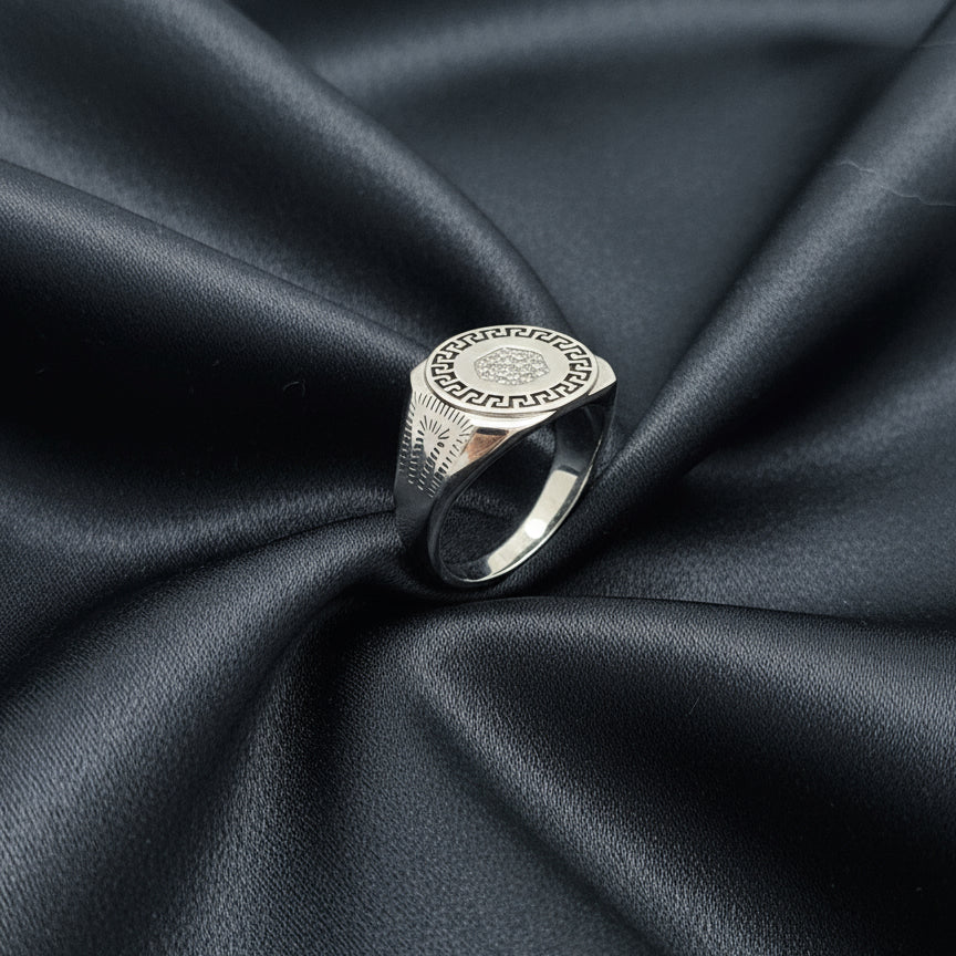 Aegis Maze Men’s Silver Ring