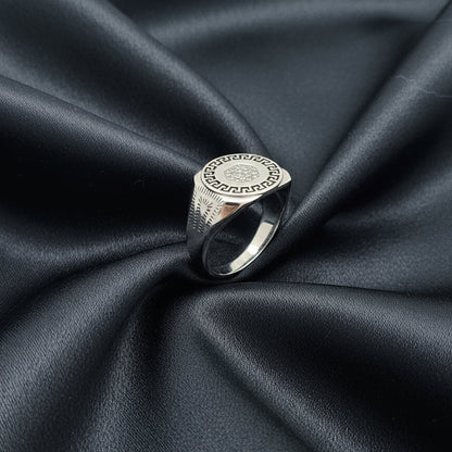Aegis Maze Men’s Silver Ring