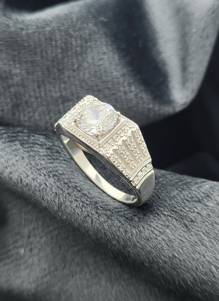 Monarch Blaze Men’s Silver Ring