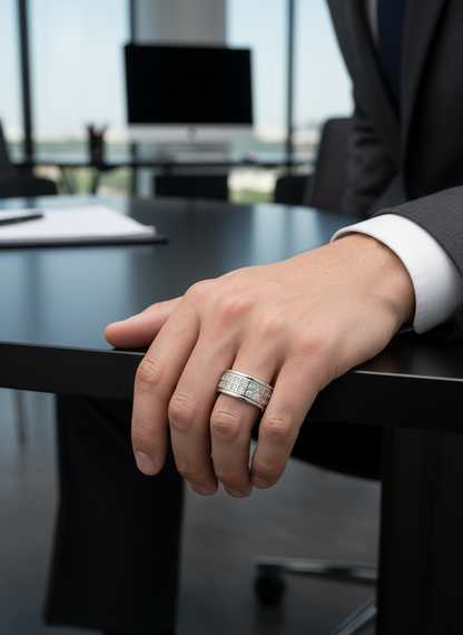 Matrix Gleam Men’s Silver Ring