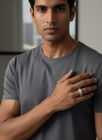 Matrix Gleam Men’s Silver Ring