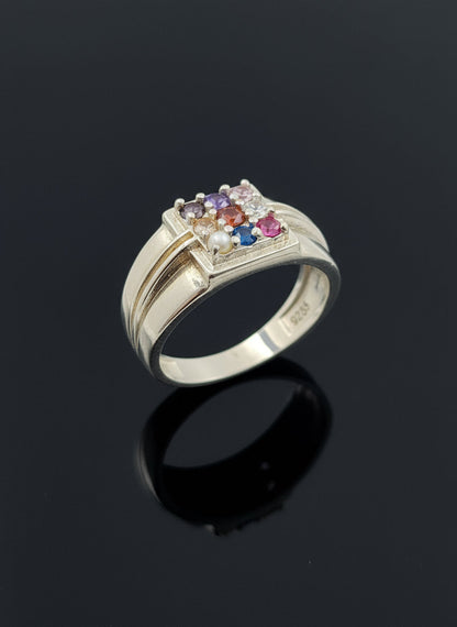 Spectrum Crest Men’s Silver Ring
